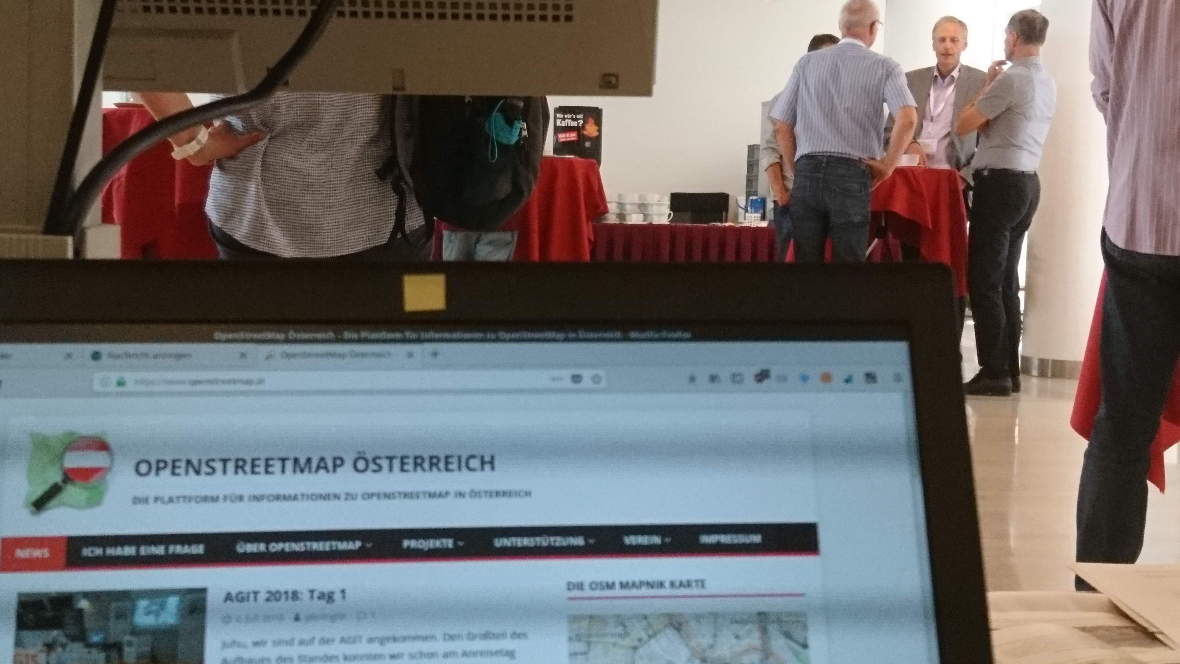 View from the OSGeo area of the coffee station opposite