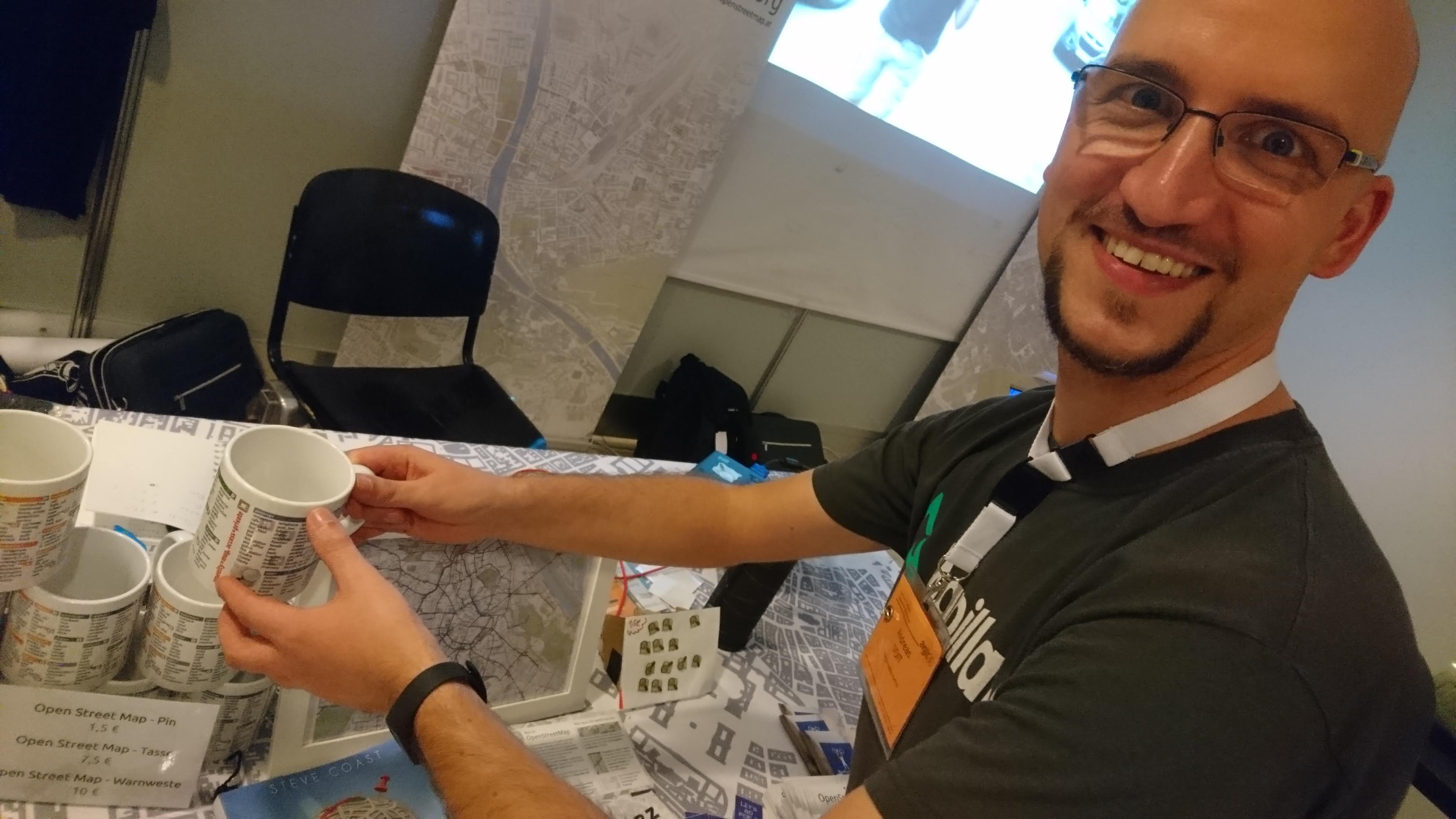 Geologist promoting one of the great OSM cups