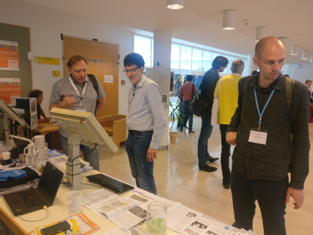 Interessante Gespräche mit Besuchern