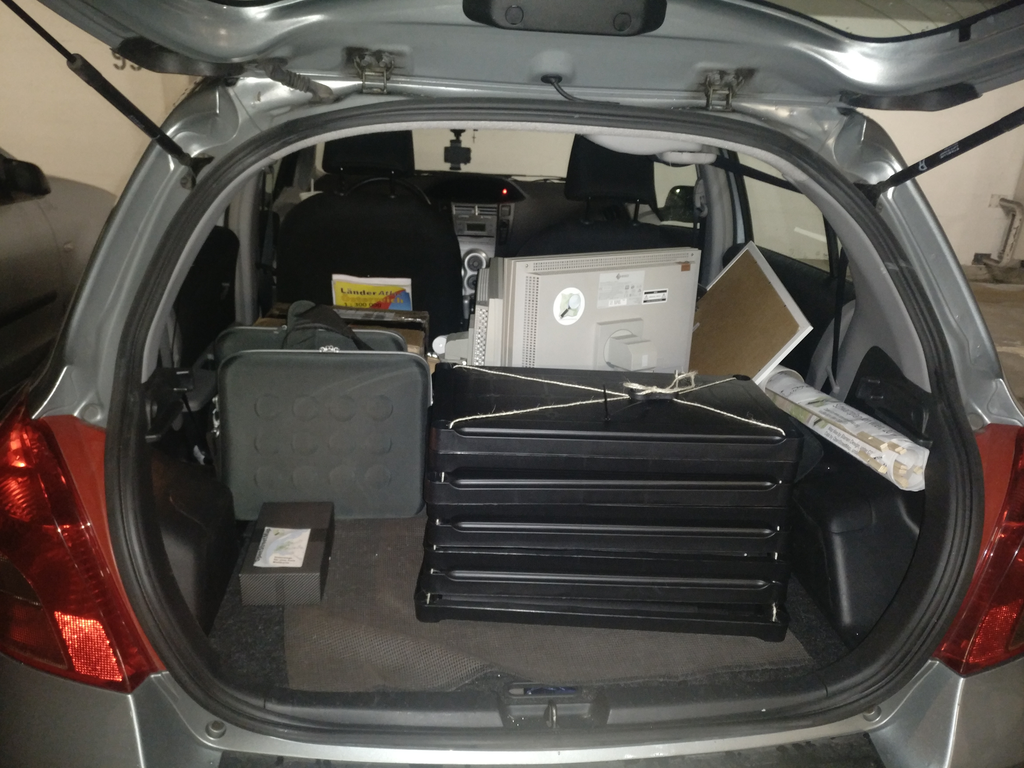 … und im Auto verstaut